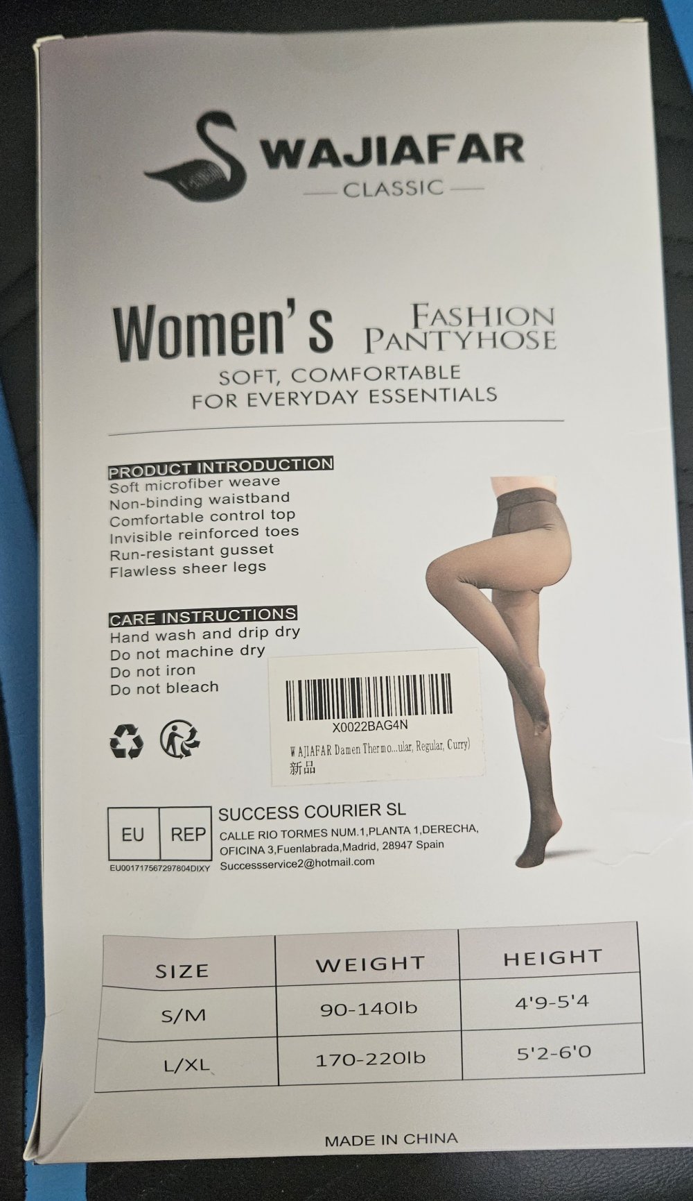 Damen Thermo Strumpfhose 200D Gr. L/XL (Wajiafar) Bauchweg Pantyhose (NEU) Curry