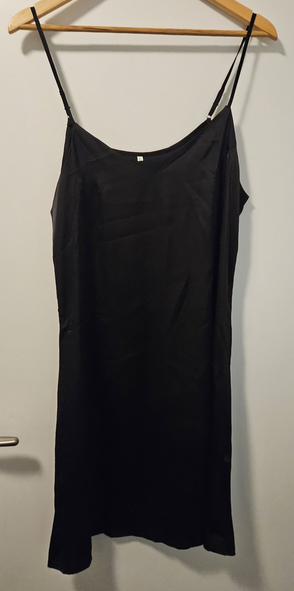 Damen Satin Nachthemd Babydoll Negligee Gr. L (Xuepelit) schwarz NEU/OVP