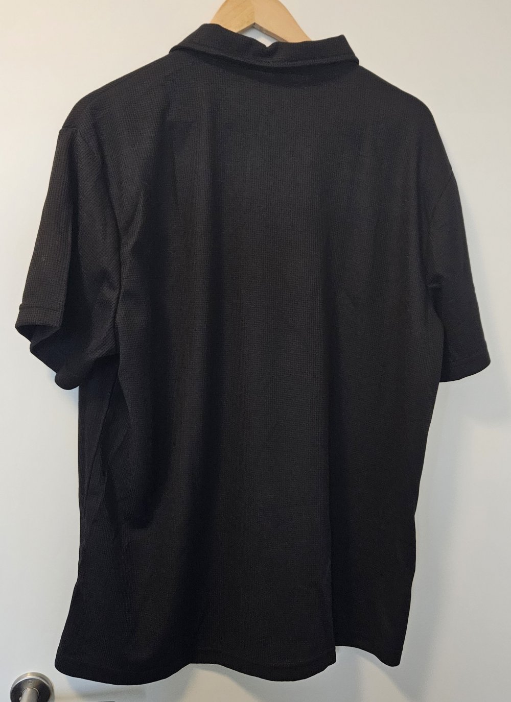 COOFANDY - Herren Poloshirt Hemd Kurzarm Gr. XL schwarz - Regular Fit (NEU/OVP)