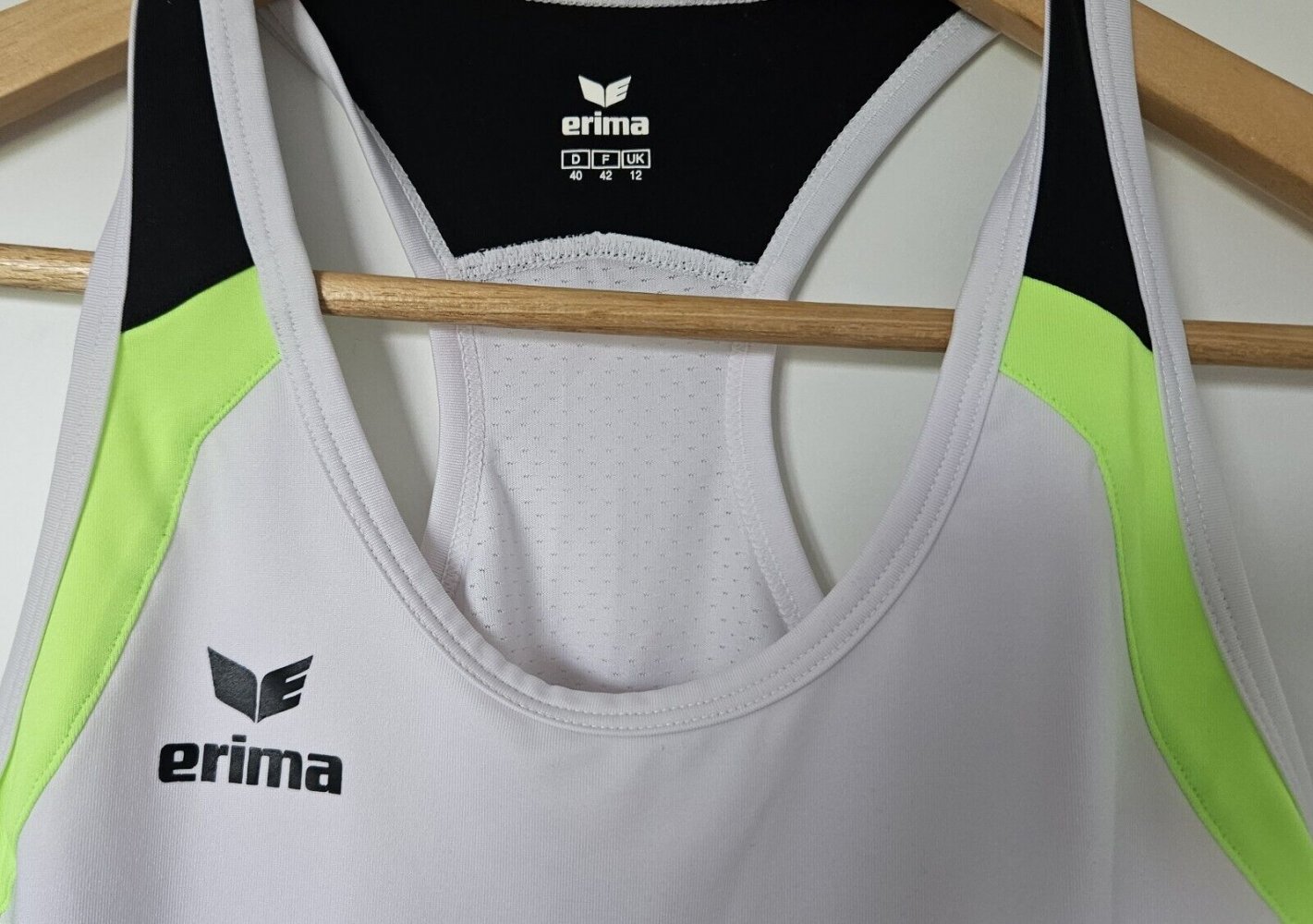 Erima Tanktop Razor 2.0 Damen Weiss Schwarz Grün Gr. 40 Fitness Sport