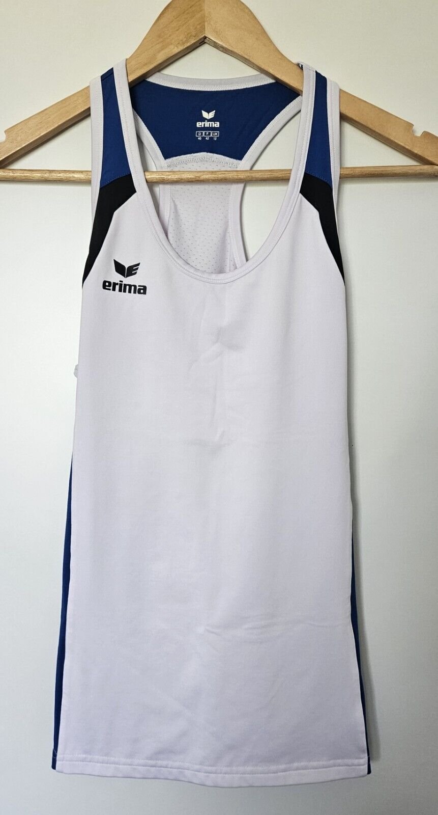 Erima Tanktop Razor 2.0 Damen Weiss Blau Schwarz Gr. 40 Fitness Sport
