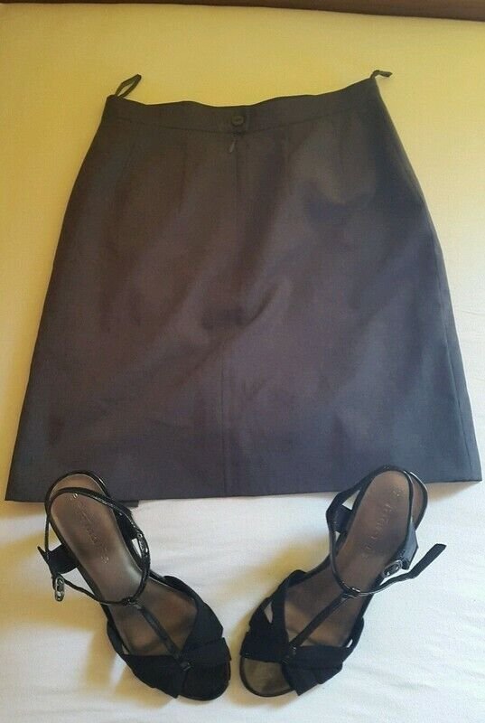 Top modische eleganter Business Damenrock Gr. S (Oktavia) grau