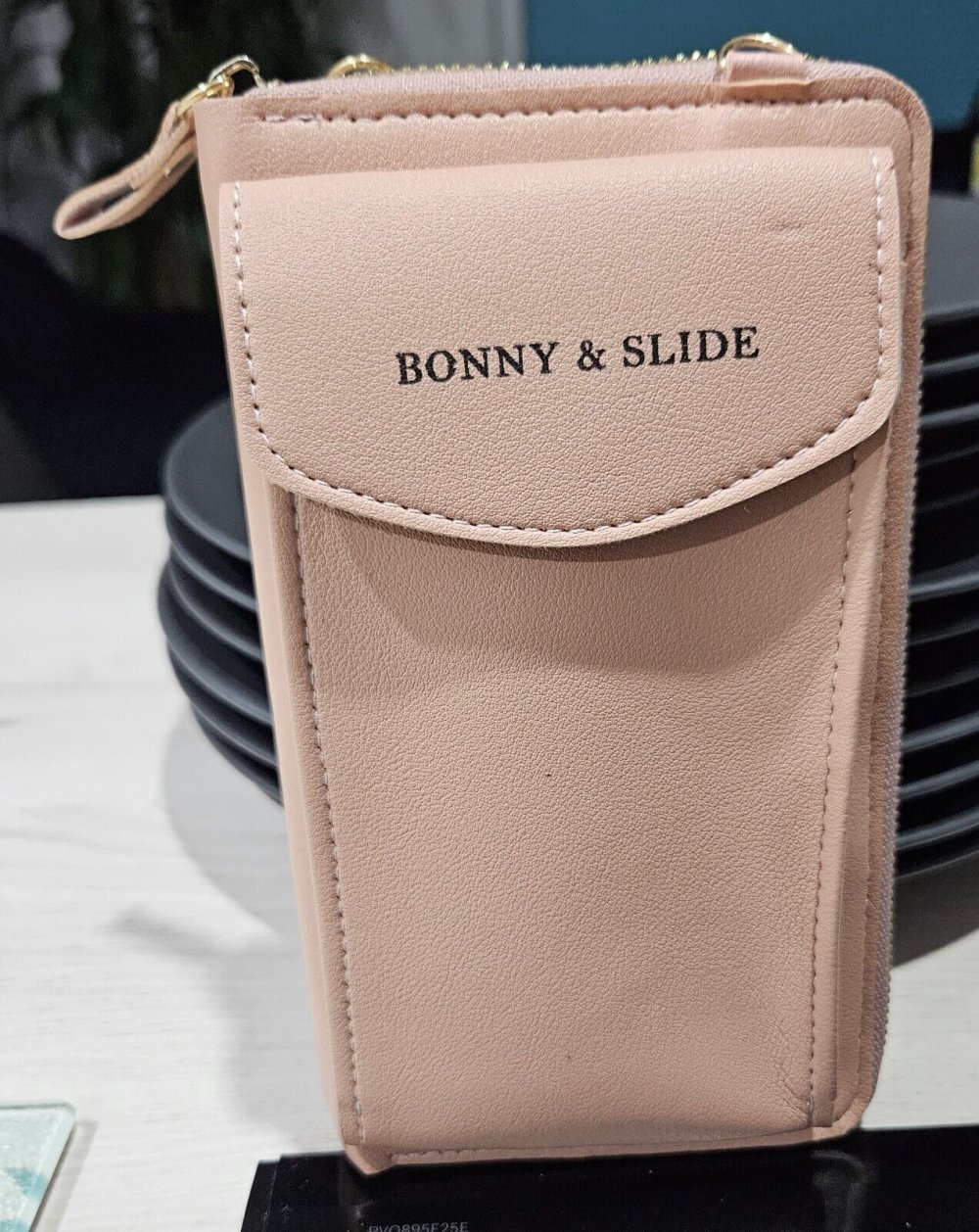 BONNY & SLIDE Geldbörse Damen - Vegan - Handy Umhängetasche rosa (NEU)