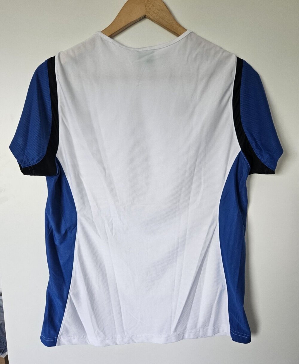 Erima T-Shirt Razor 2.0 Damen Weiss Blau Schwarz Gr. 40 Fitness Sport