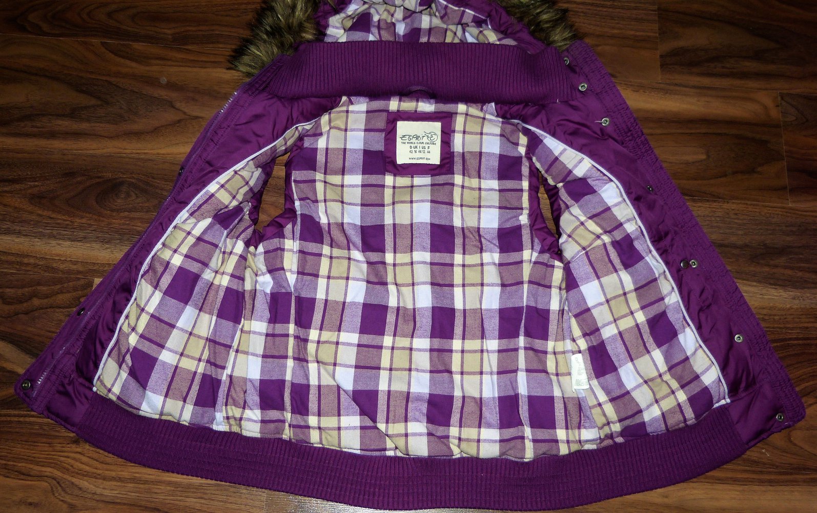 Daunenweste Esprit 42 Weste lila Fell