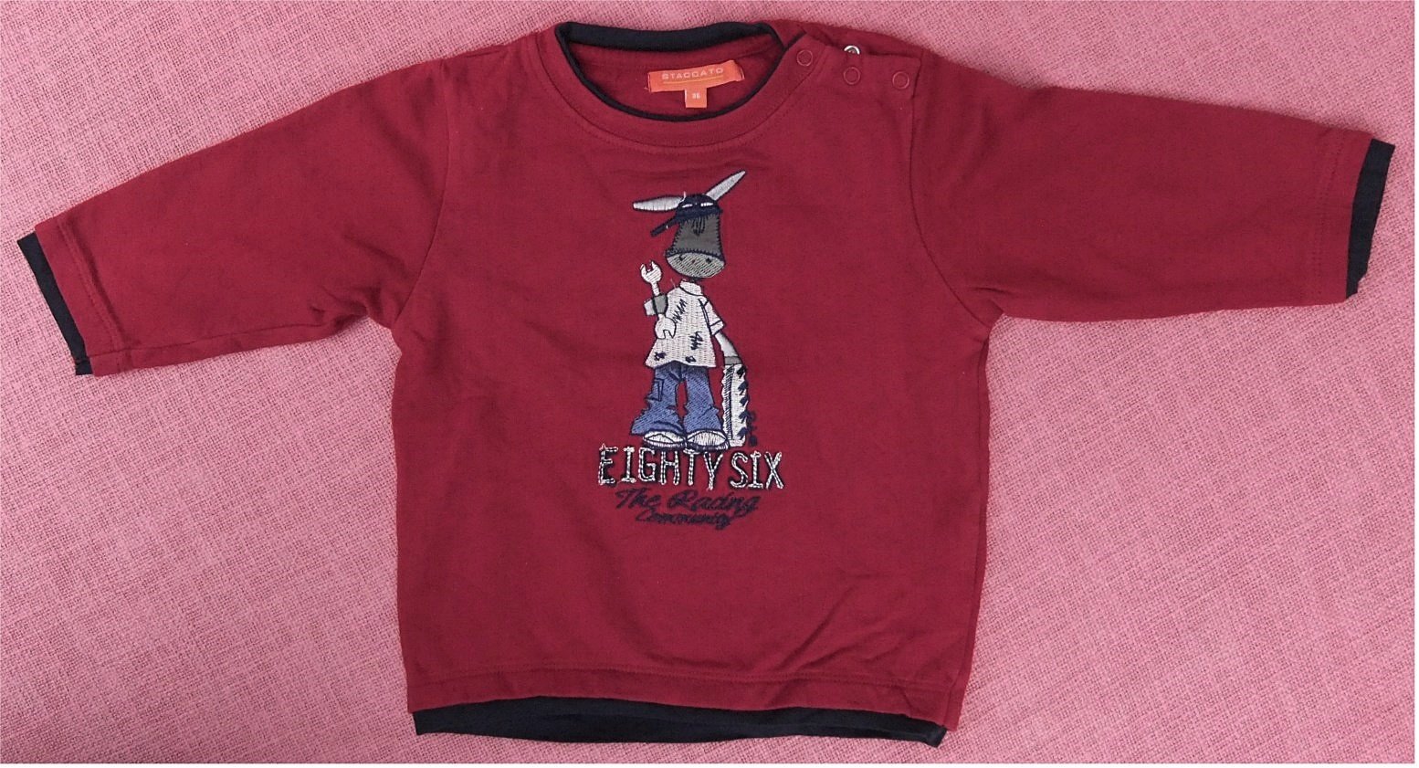 2 x Sweatshirts - Von Esprit und Staccato - Größe 86 - rot und hellrot