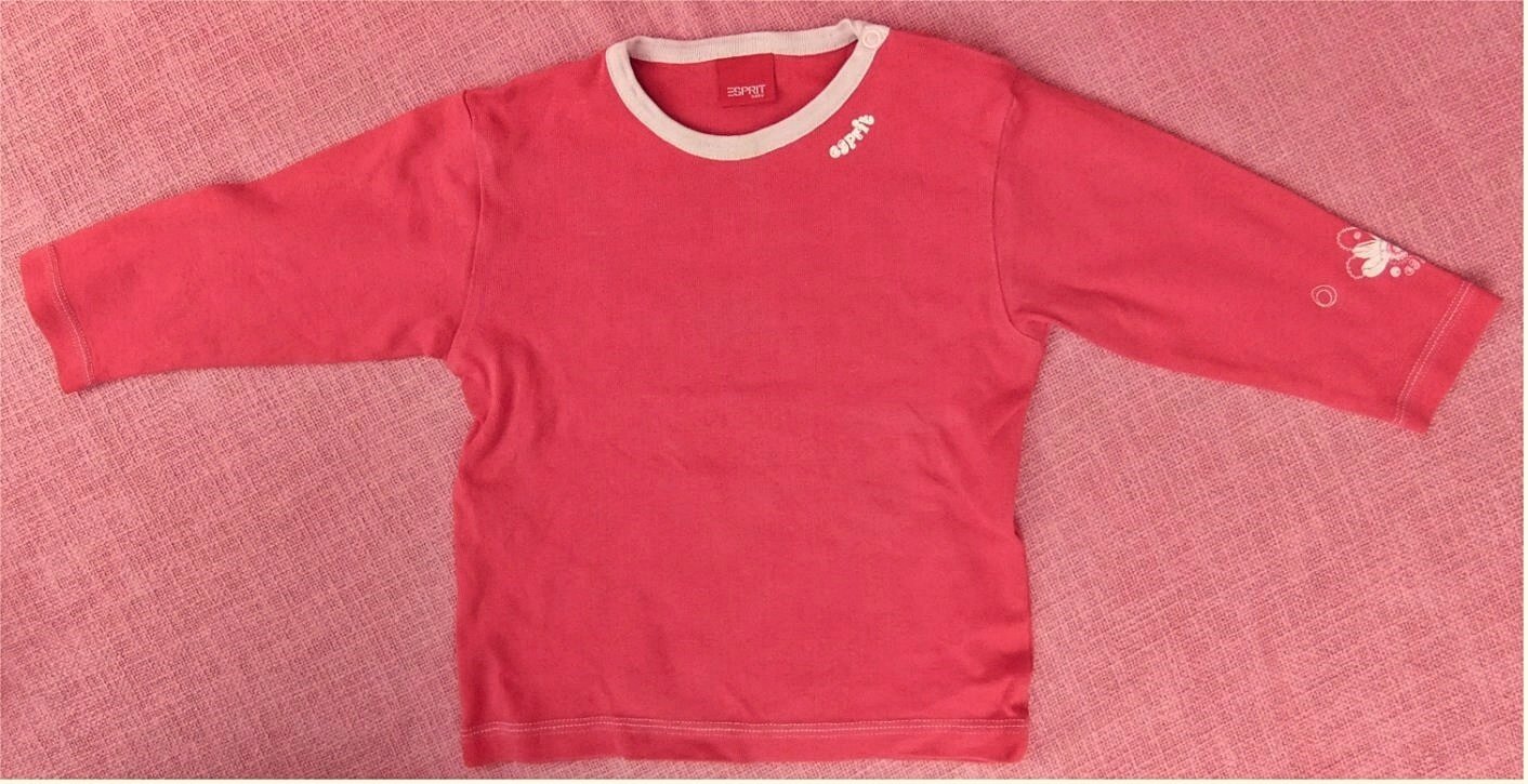 2 x Sweatshirts - Von Esprit und Staccato - Größe 86 - rot und hellrot