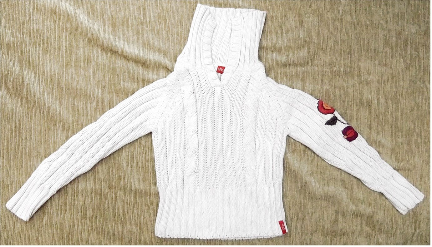 Rollkragen-Pullover von S. Oliver - für Mädchen , weiß , Gr. XS 128