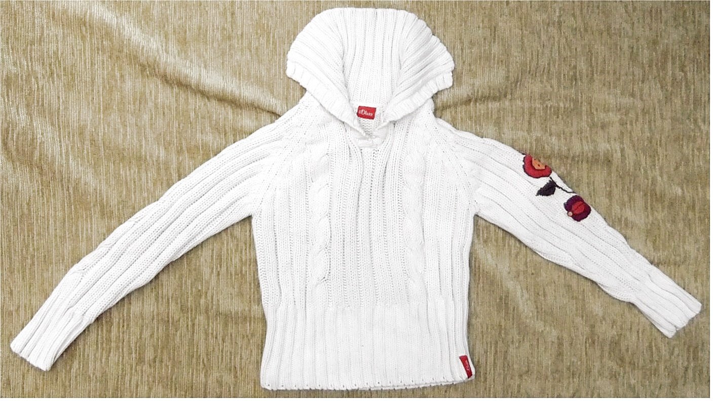 Rollkragen-Pullover von S. Oliver - für Mädchen , weiß , Gr. XS 128