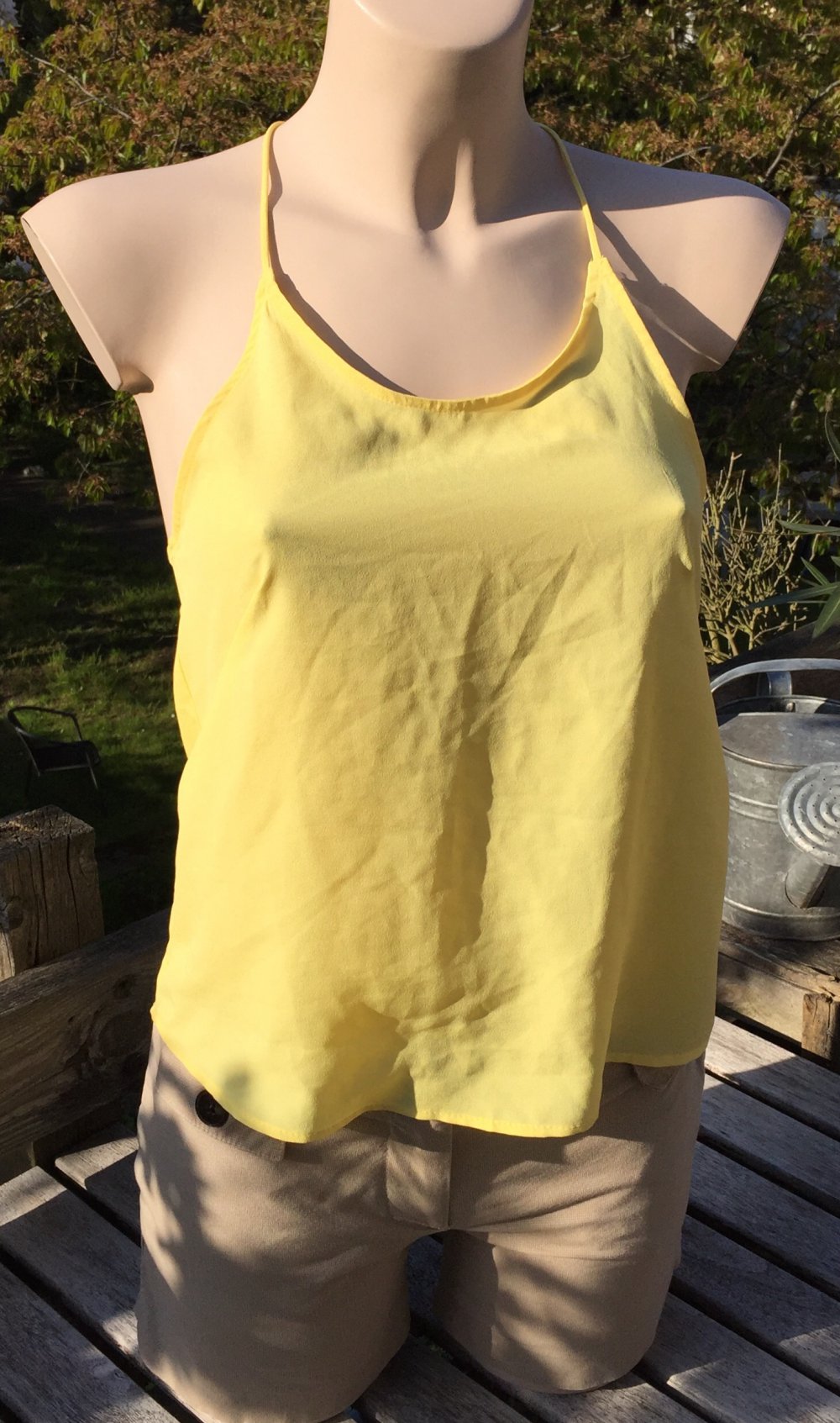 H&M TOP pastell gelb Gr. XS