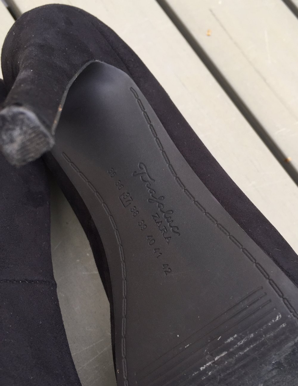 ZARA Pumps schwarz Miniplateau Gr. 37