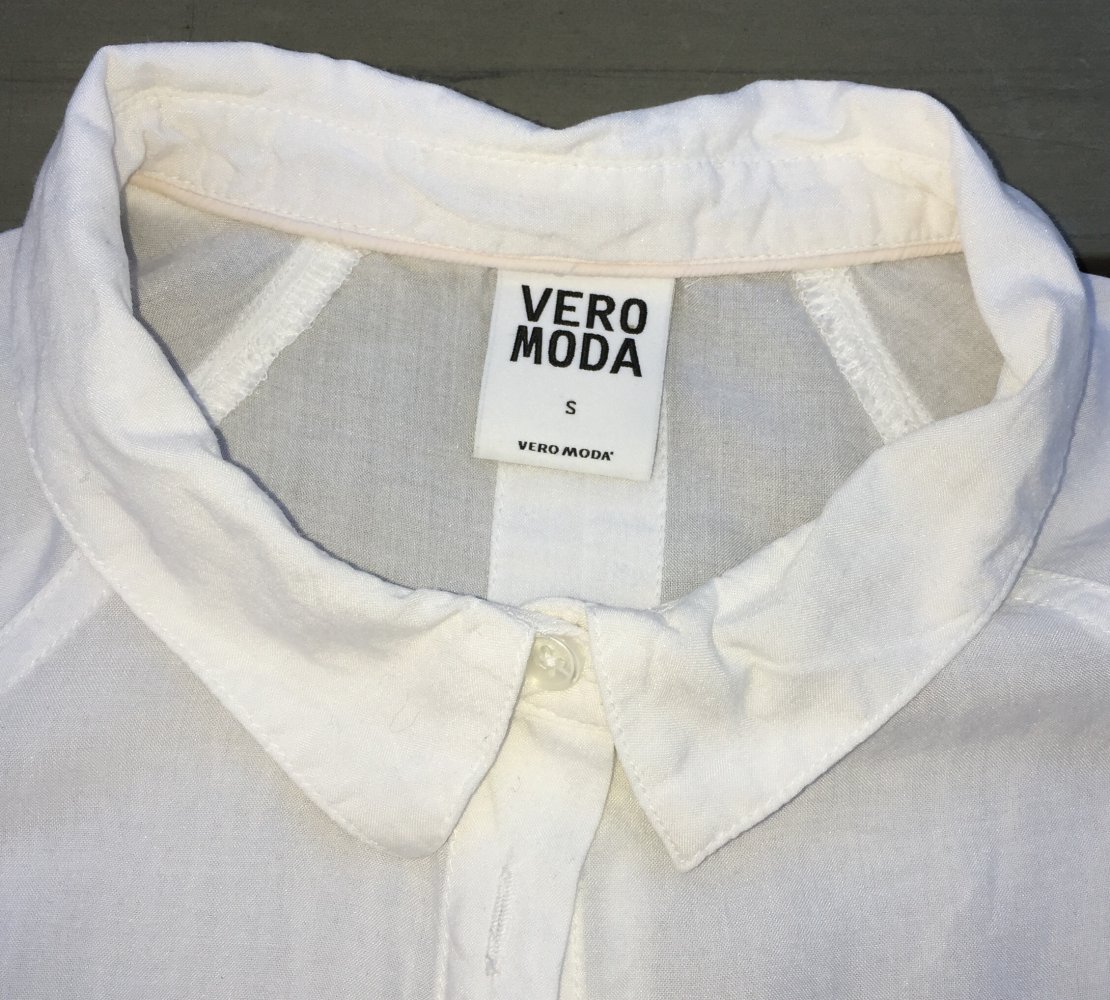 VERO MODA Bluse HEMDBLUSE weiß 