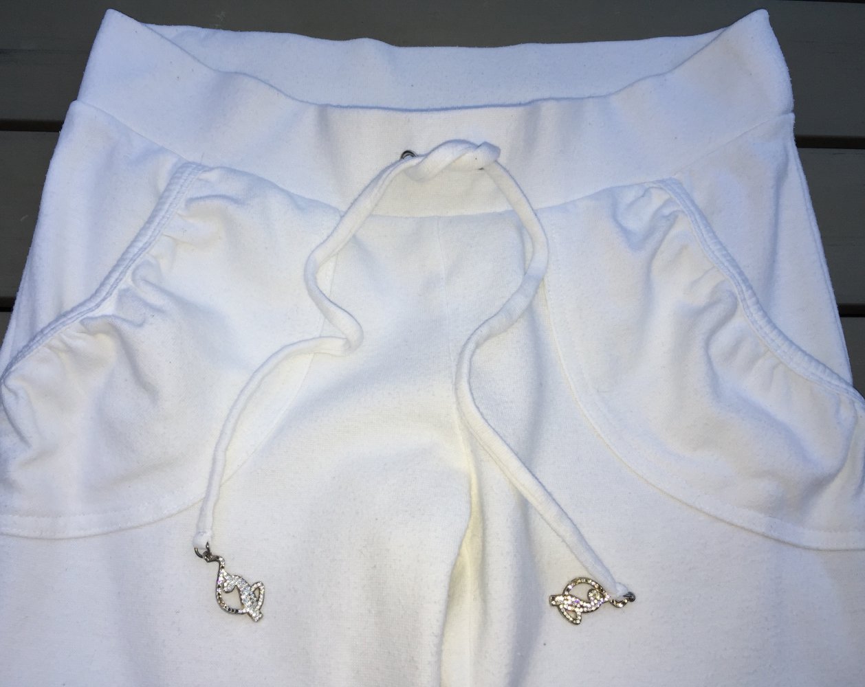 BABY PHAT Hose JOGGER knielang weiß Gr. S