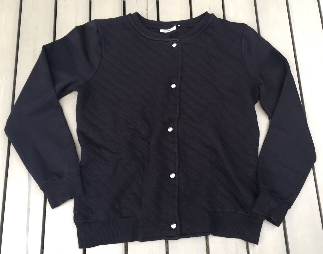 ONLY College SWEATJACKE Steppjacke schwarz Gr. S