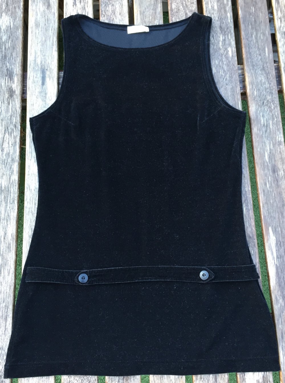 Samt Tunika Top Longtop Twiggy Kleid Sixties Ultramini