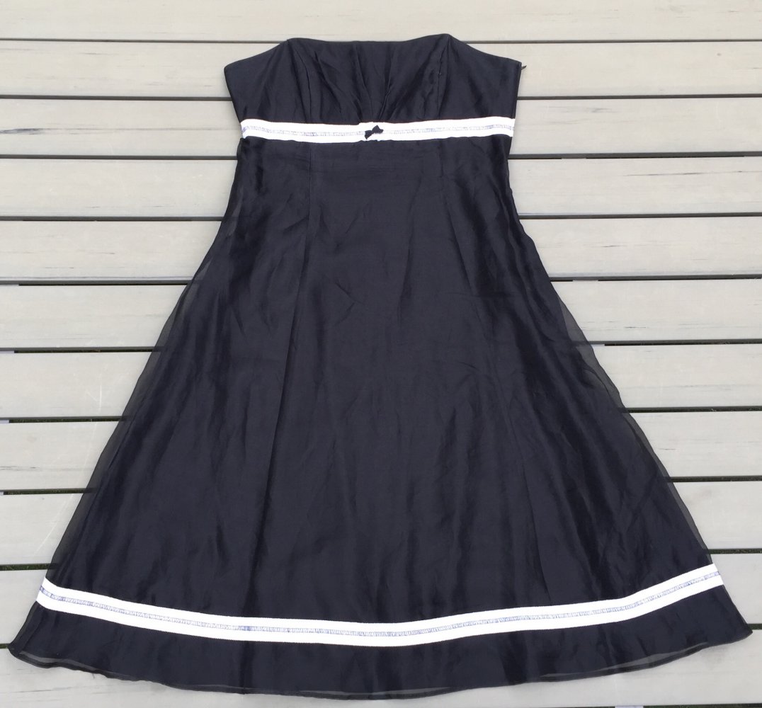 VERA MONT trägerloses COCKTAIL KLEID Seide Gr. 38