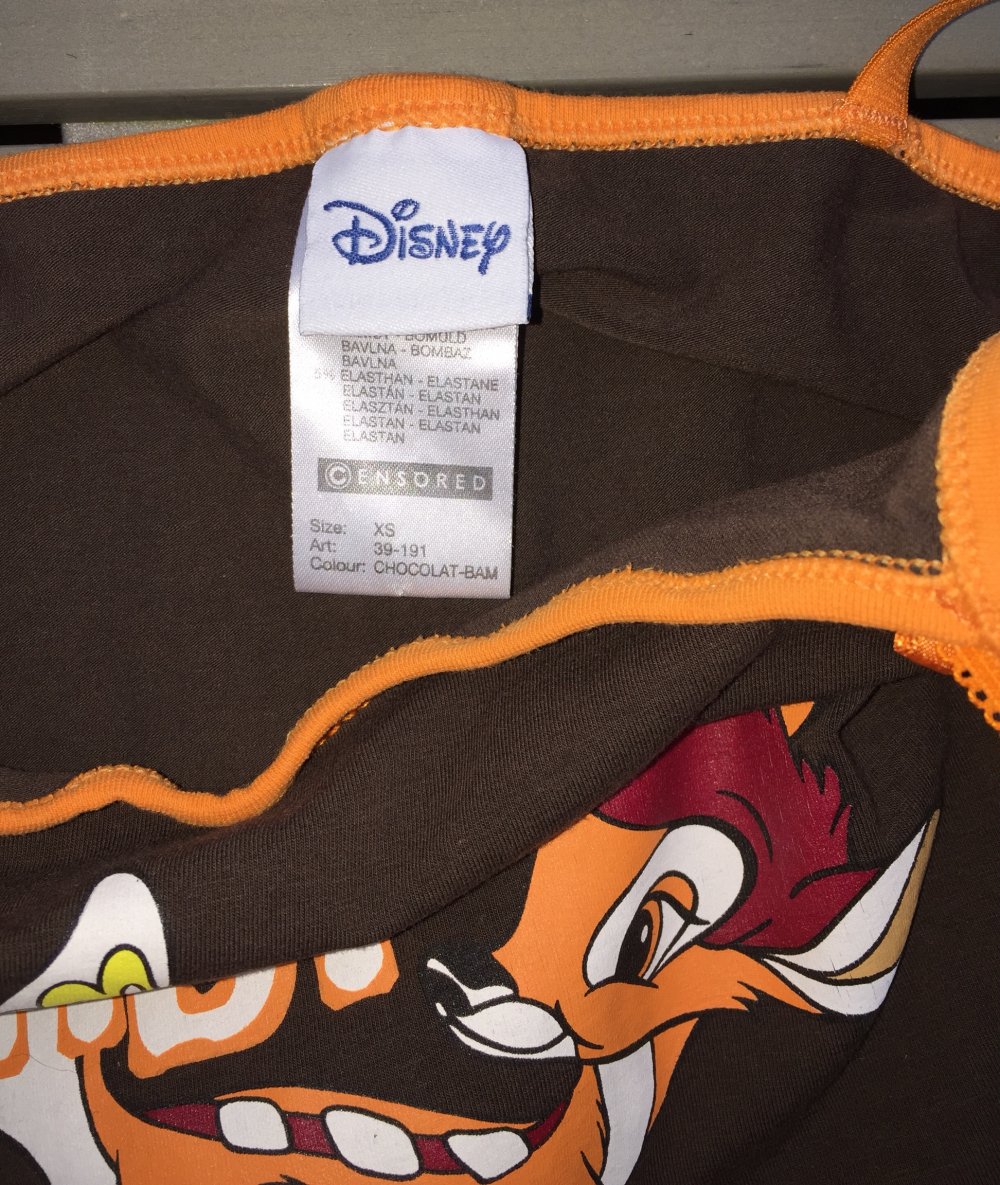 Disney BAMBI Top SPAGHETTITOP braun Gr. XS