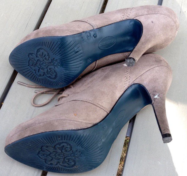 Hochfrontpumps beige / hellbraun Gr. 38 (37)