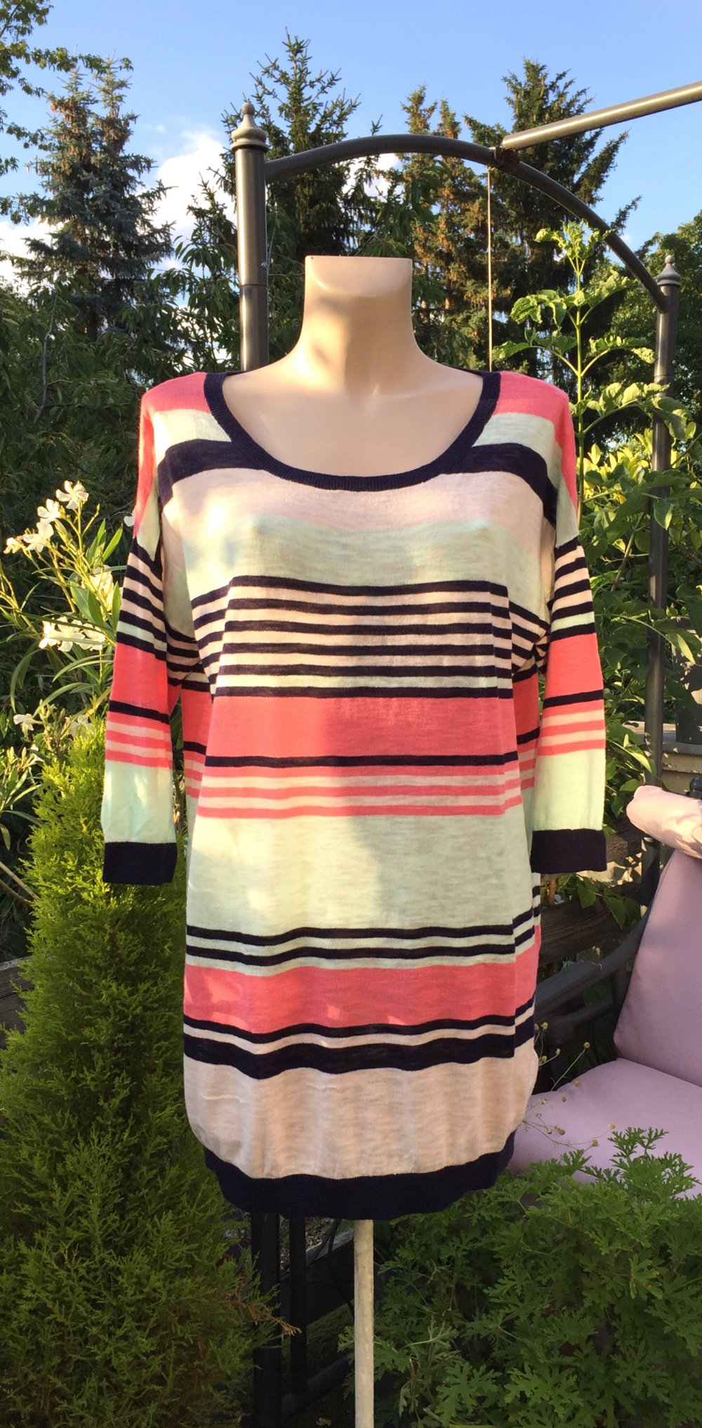 NEU: H&M Sommer PULLOVER Feinstrick LONGPULLI Gr. M