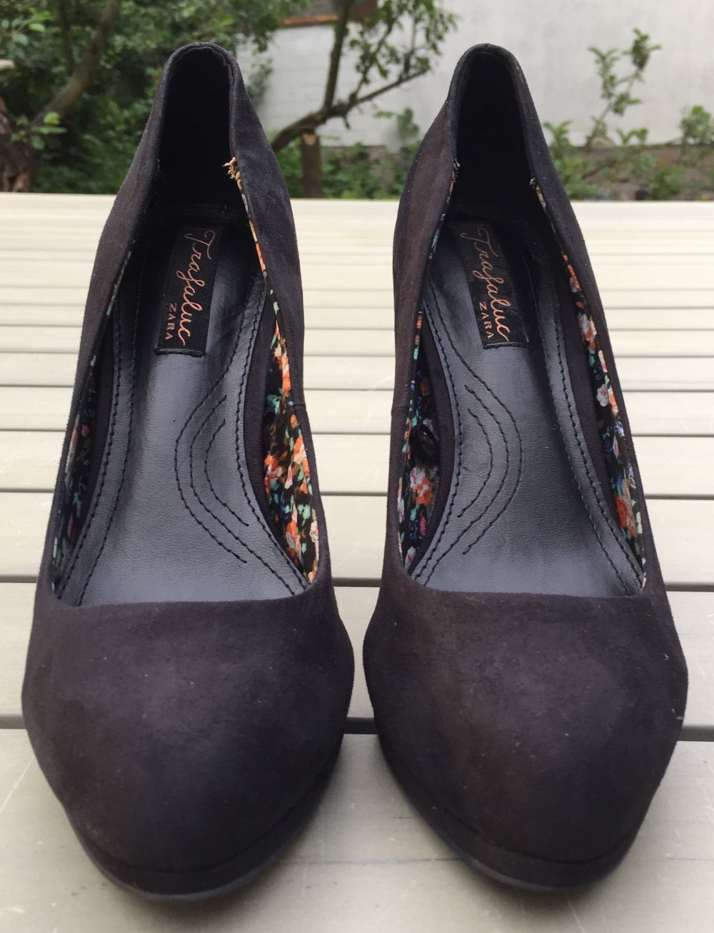 ZARA Pumps schwarz Miniplateau Gr. 37
