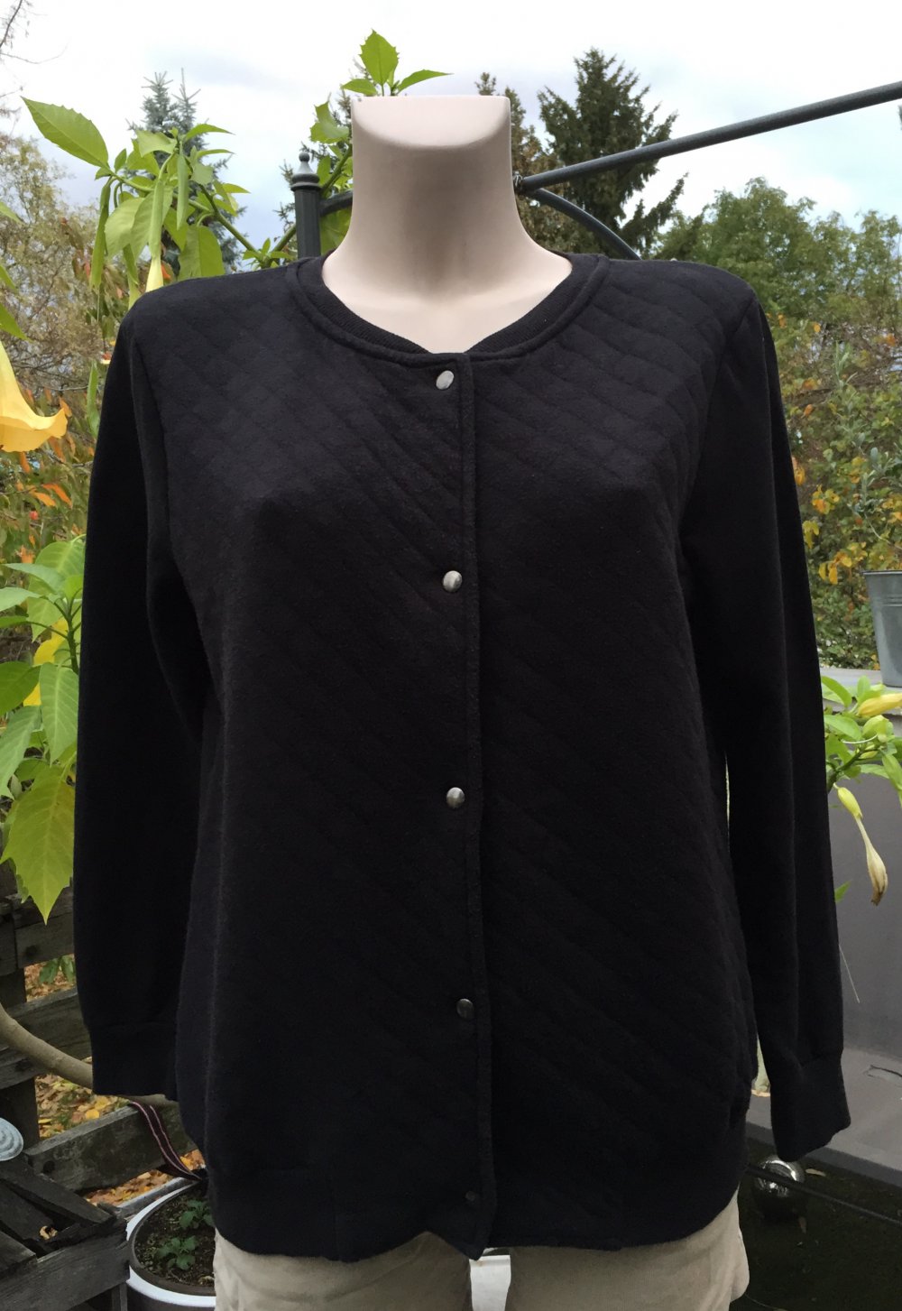 ONLY College SWEATJACKE Steppjacke schwarz Gr. S