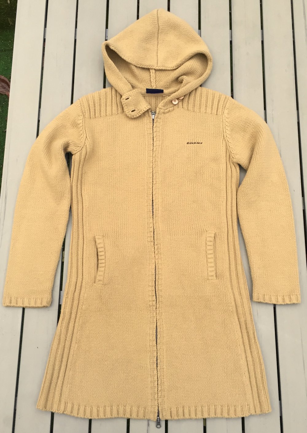 DICKIES Long Cardigan STRICKMANTEL Übergangsjacke Gr. M