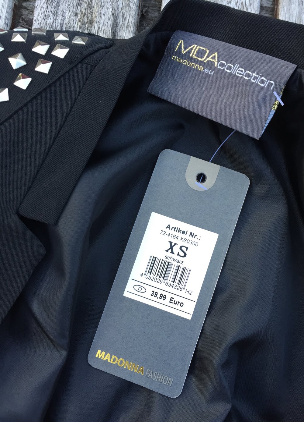 NEU: Madonna BLAZER Longblazer Nieten Gr. XS