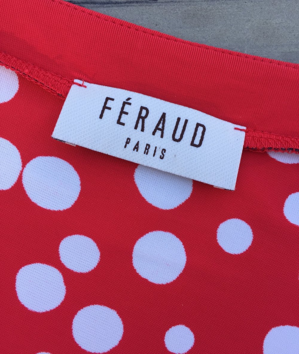 FÉRAUD PARIS Vintage SLINKY Kleid Polkadots Gr. 38