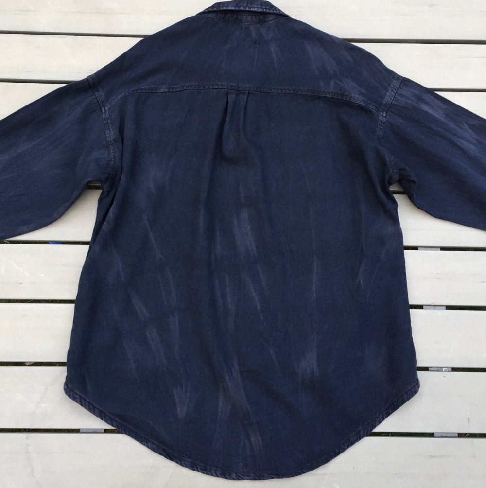 H&M Jeanshemd JEANS BLUSE Batik schwarz Gr. 34