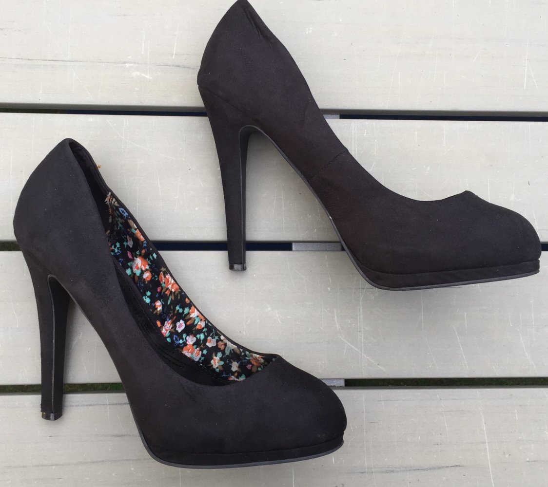 ZARA Pumps schwarz Miniplateau Gr. 37