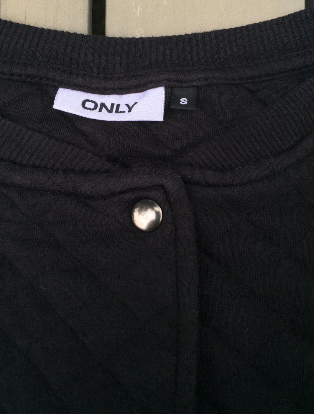 ONLY College SWEATJACKE Steppjacke schwarz Gr. S