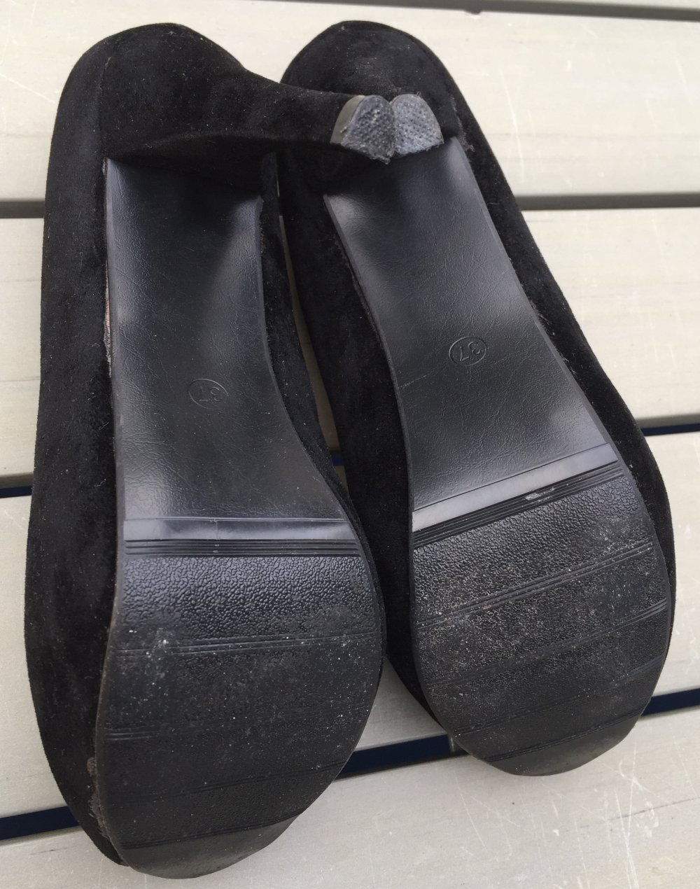 Plateau PUMPS Le Scarpe PEEP TOES schwarz/leo Gr. 37