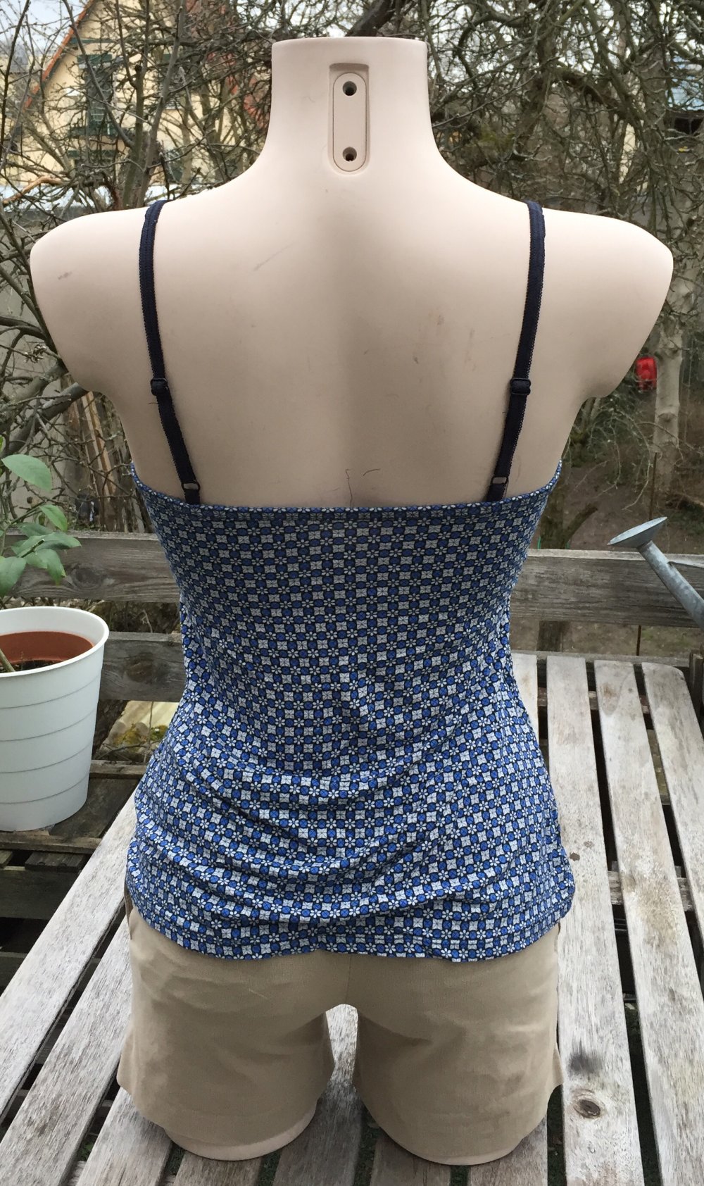 SPAGHETTI TOP Krawattenmuster Gr. S