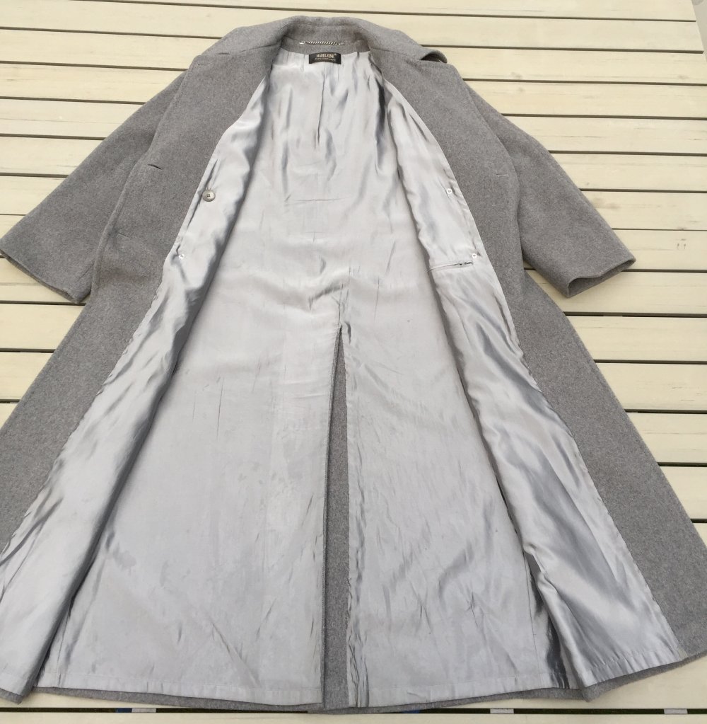 MADELEINE 100% Kaschmir MANTEL grau Gr. 42 / NP 659€