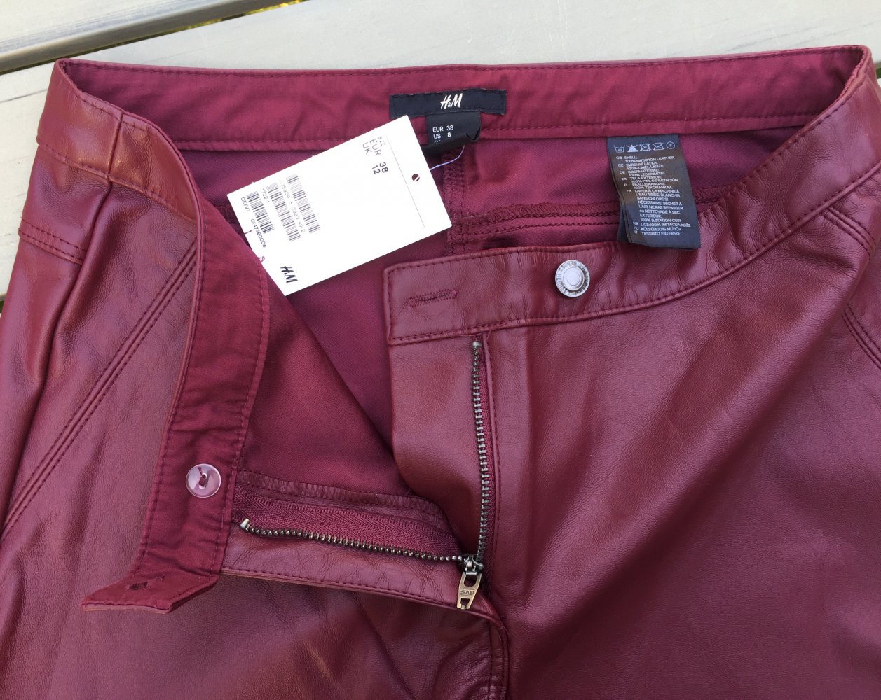 NEU: H&M Lederhose PU Lederleggings LANA DEL REY Röhre Gr. 38