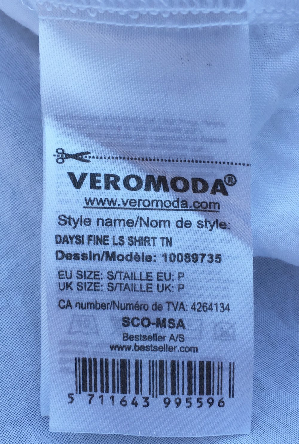 VERO MODA Bluse HEMDBLUSE weiß 