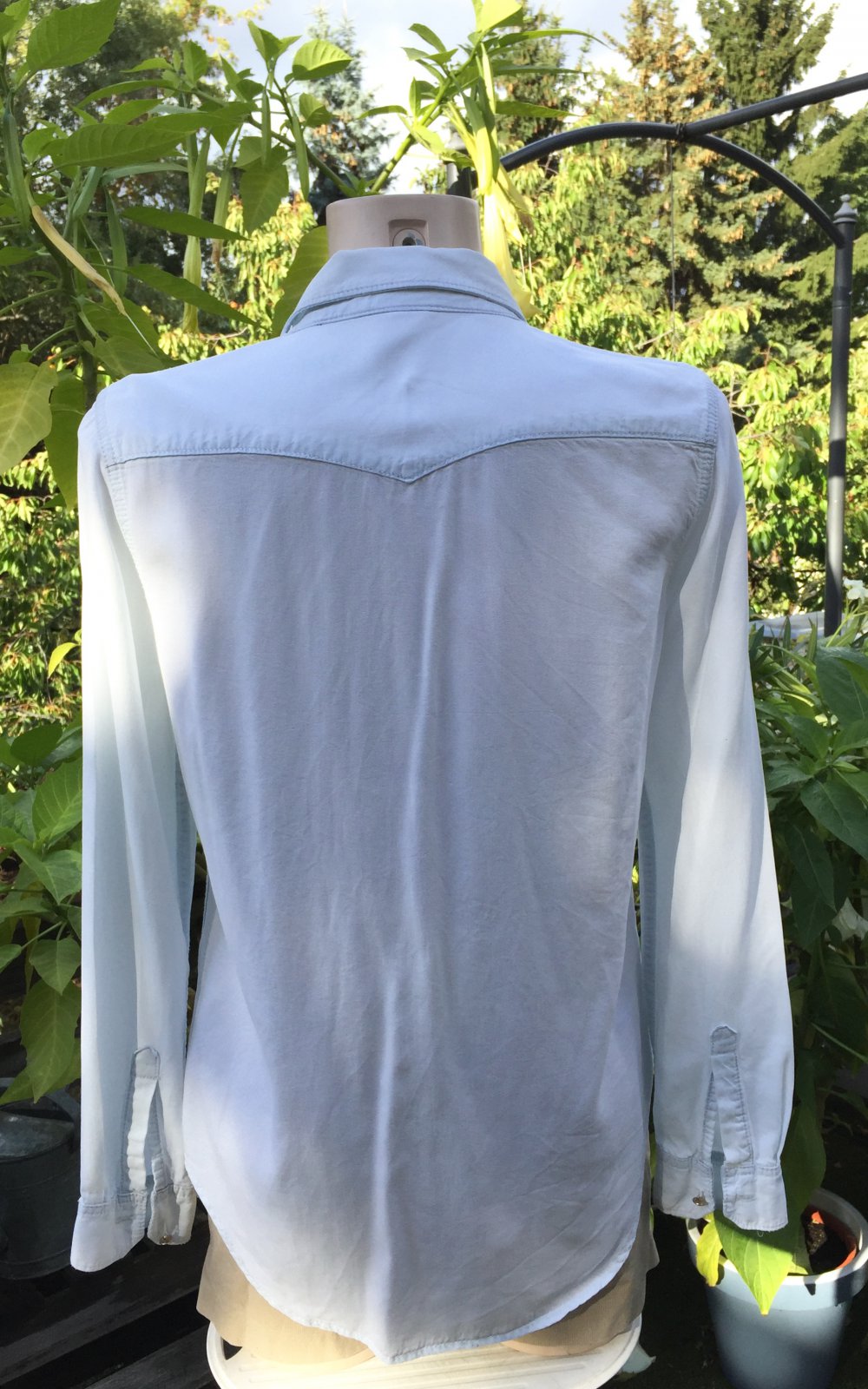 H&M Bluse HEMDBLUSE weiß/bleached Gr. 36