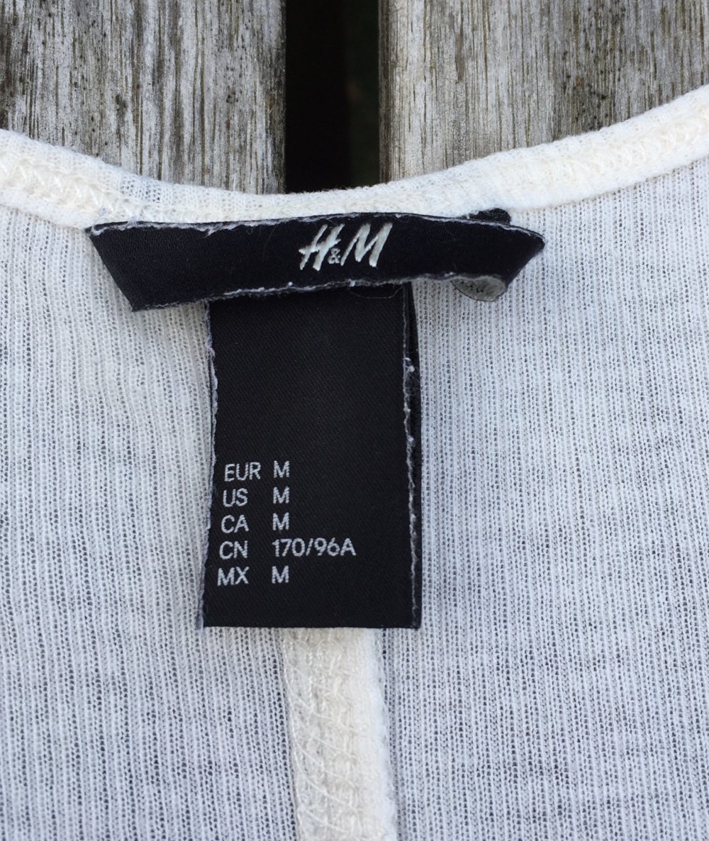 H&M Top TANKTOP creme Rippshirt Gr. M