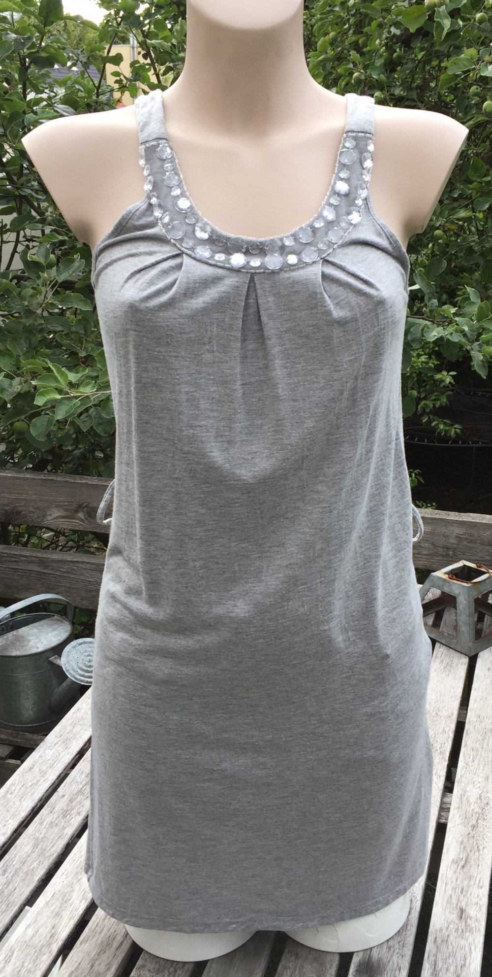 TUCHUZY? Tunika KLEID grau BlingBling Gr. S