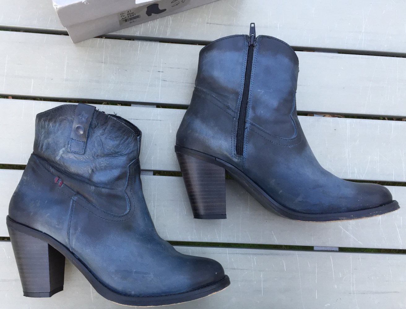 NEUw. APPETIZER PISTOL BOOTS blau VINTAGE Gr. 41