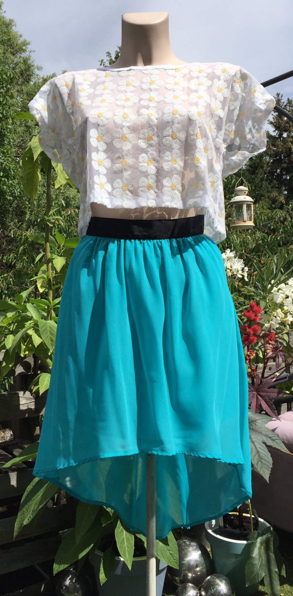 VERO MODA Vokuhila ROCK türkis Gr. 34 NEUw.