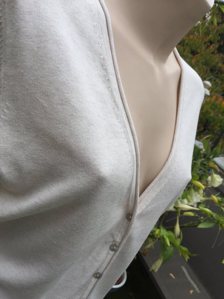 STANFIELD Feinstrick CARDIGAN beige Gr. M