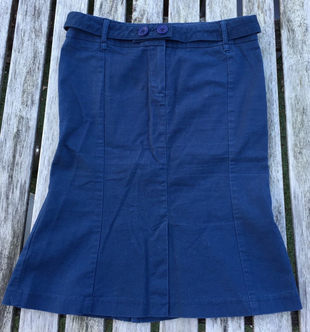 MANGO Bleistiftrock Stretchrock maritim Gr. XS / 32