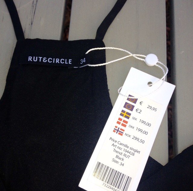 NEU: RUT & CIRCLE Camisole TOP schwarz Gr. 34