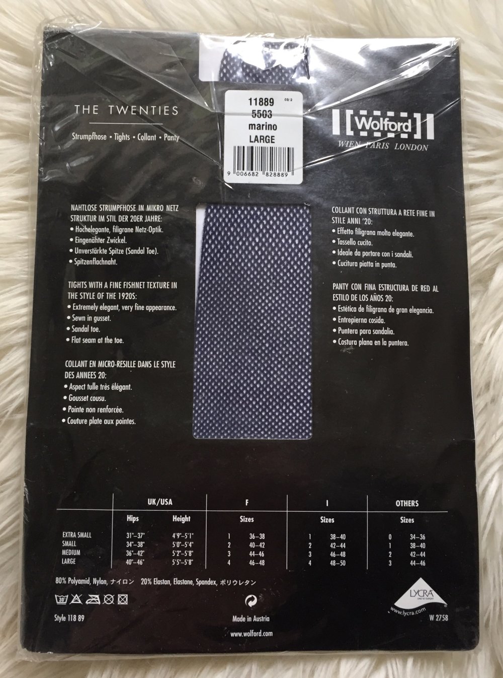 WOLFORD Twenties TIGHTS Micronetz STRUMPFHOSE 