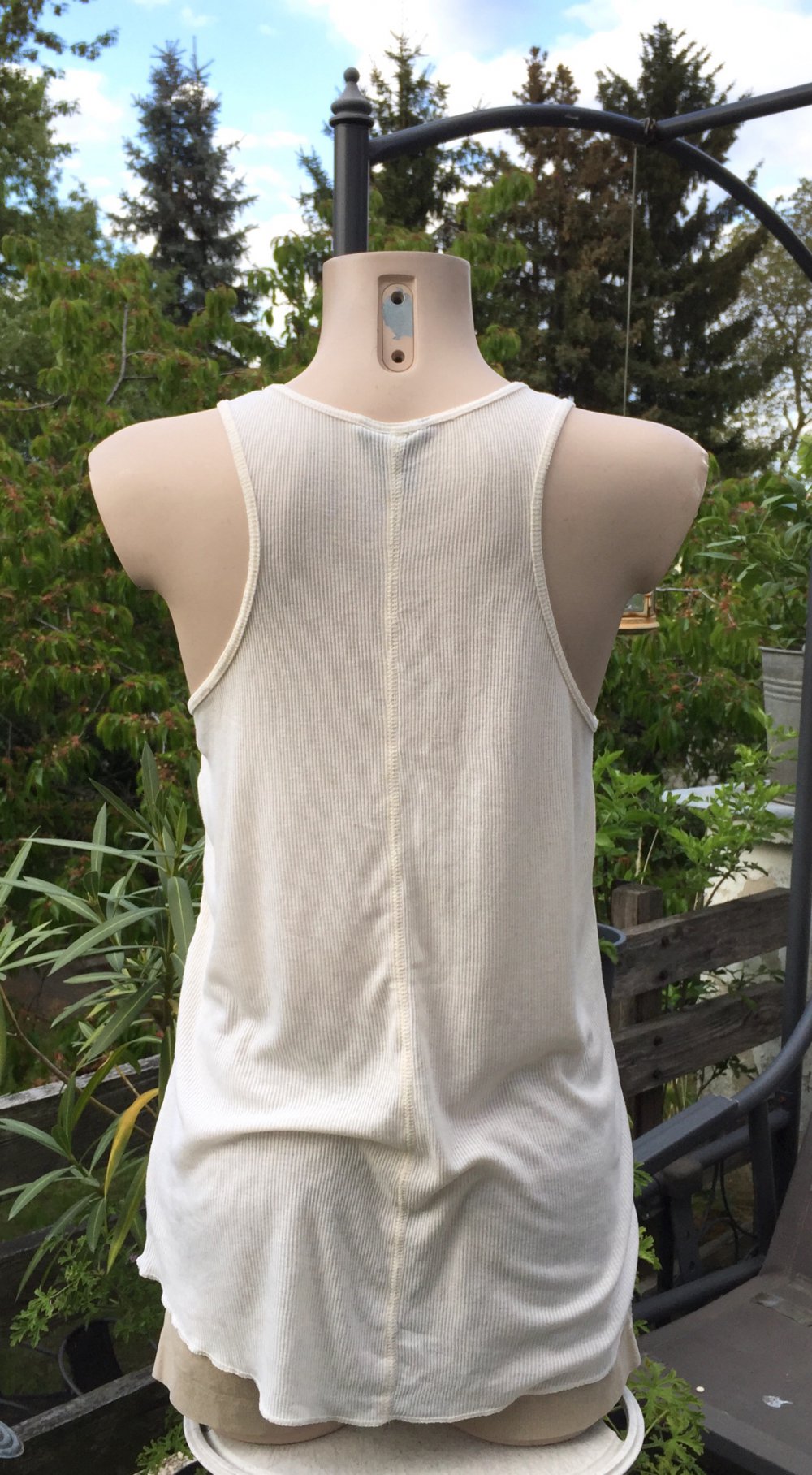 H&M Top TANKTOP creme Rippshirt Gr. M