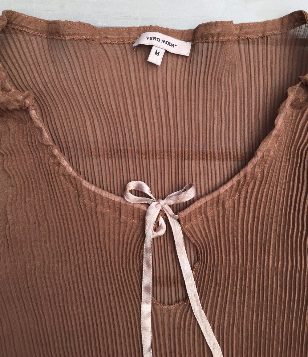 VERO MODA Plissé TUNIKA Bluse Gr. M (wie S)