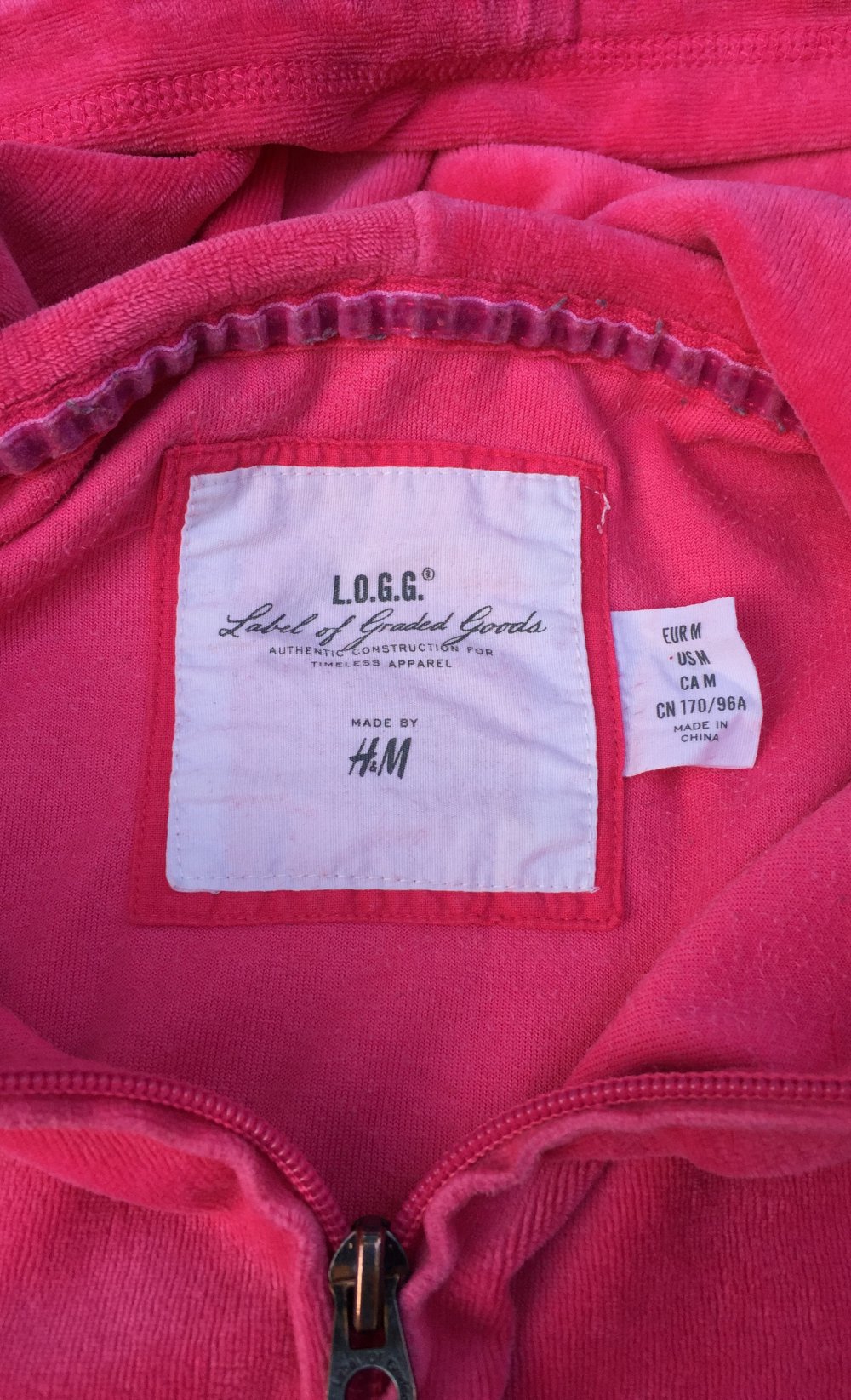 H&M SWEATJACKE Velour/Samt/Nicki PINK Gr. M (S)