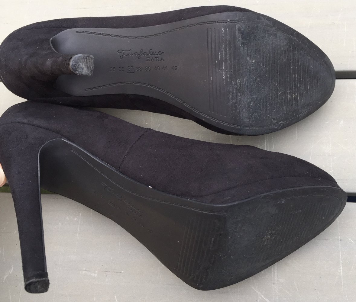 ZARA Pumps schwarz Miniplateau Gr. 37