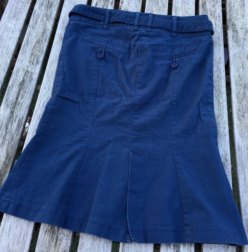 MANGO Bleistiftrock Stretchrock maritim Gr. XS / 32